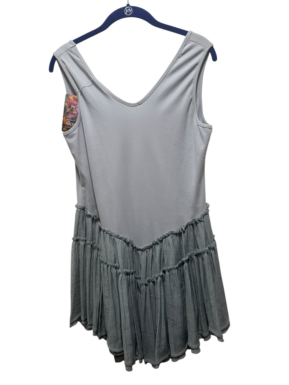Sleeveless Tiered Romper Romper in Light Gray - Unbranded